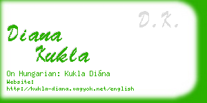 diana kukla business card